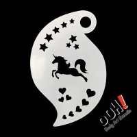 Ooh Body Art Stencil Unicorn Storm (UNICORN STORM R01)